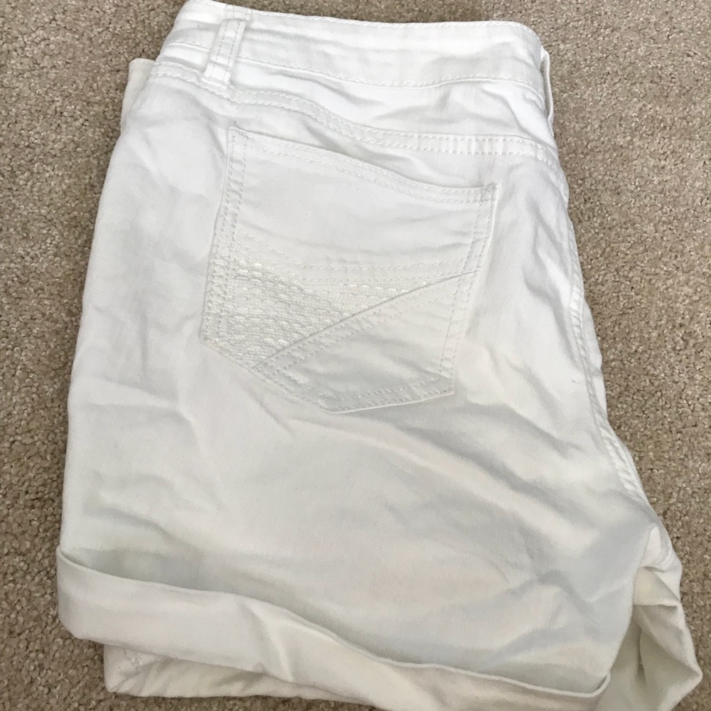 White Jean Shorts
